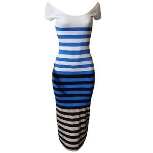 Arden B Striped Midi Dress